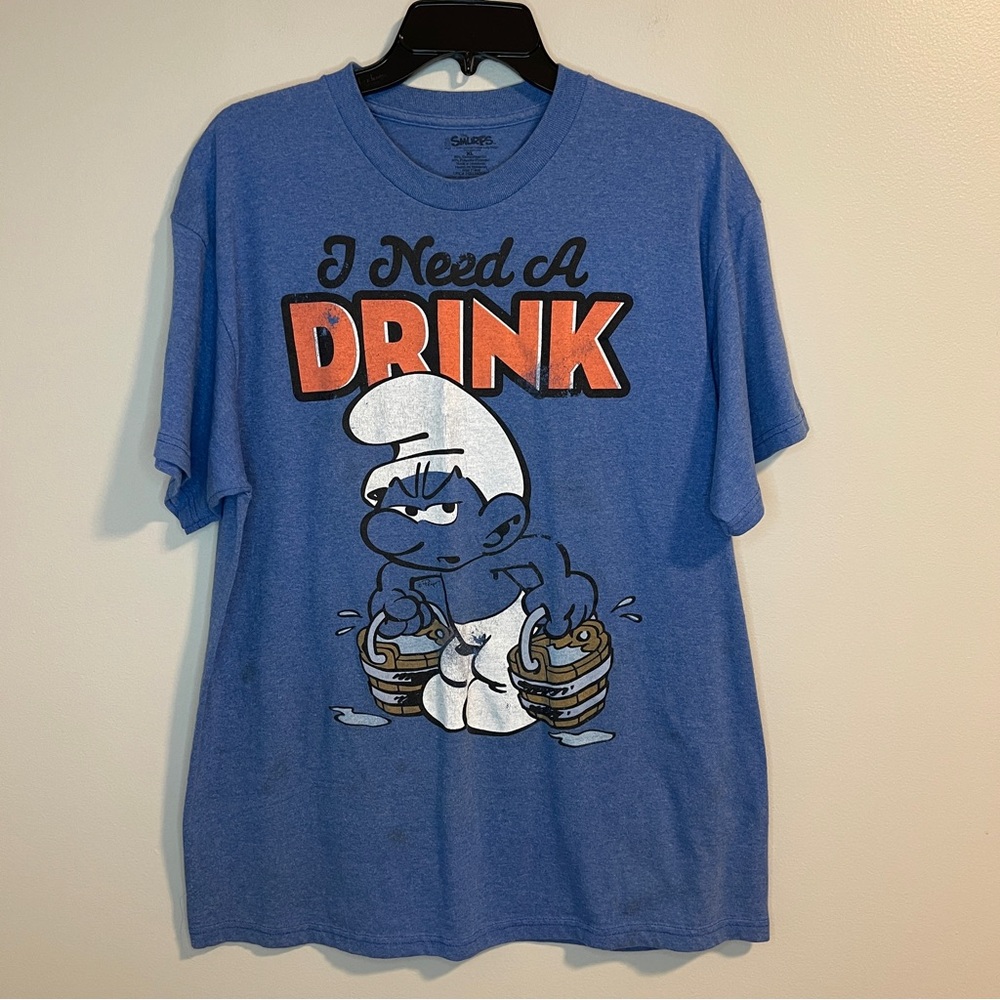 Gildan Blue Smurf Short Sleeve Tee
